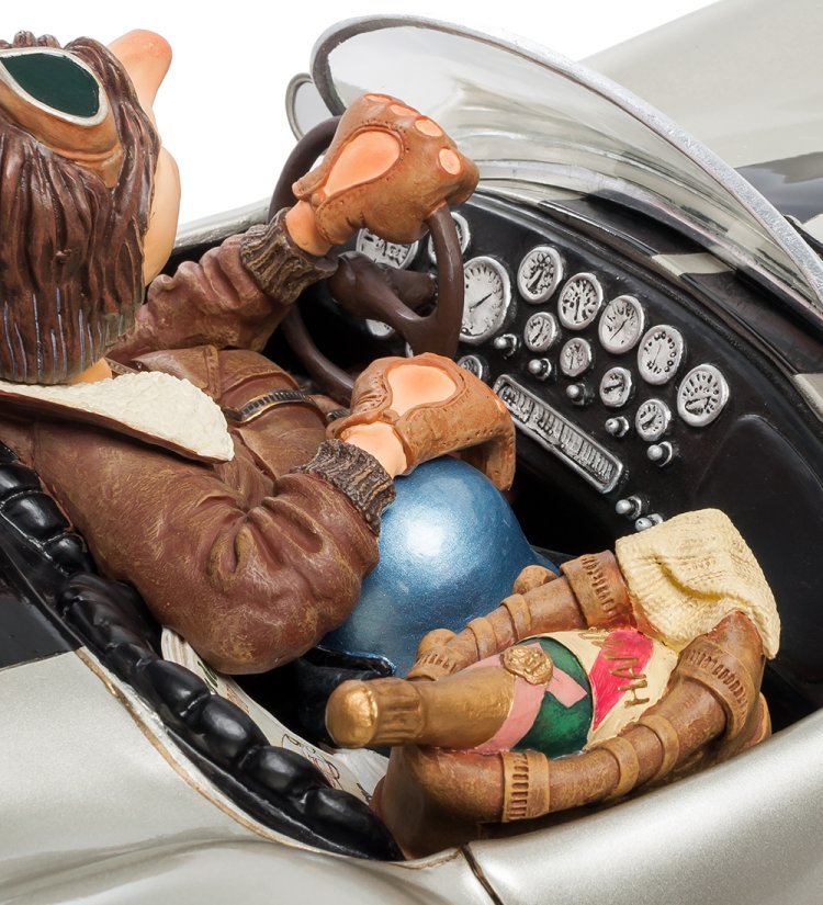 Статуэтка Автомобиль Серебряная Мечта - Shelby Cobra 427 SC Silver Forchino FO-85083, портретный вид оборотная сторона