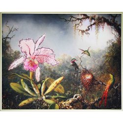 Картина Загадочный лес c кристаллами Swarovski