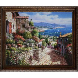 Картина Южное побережье (в багете) c кристаллами Swarovski