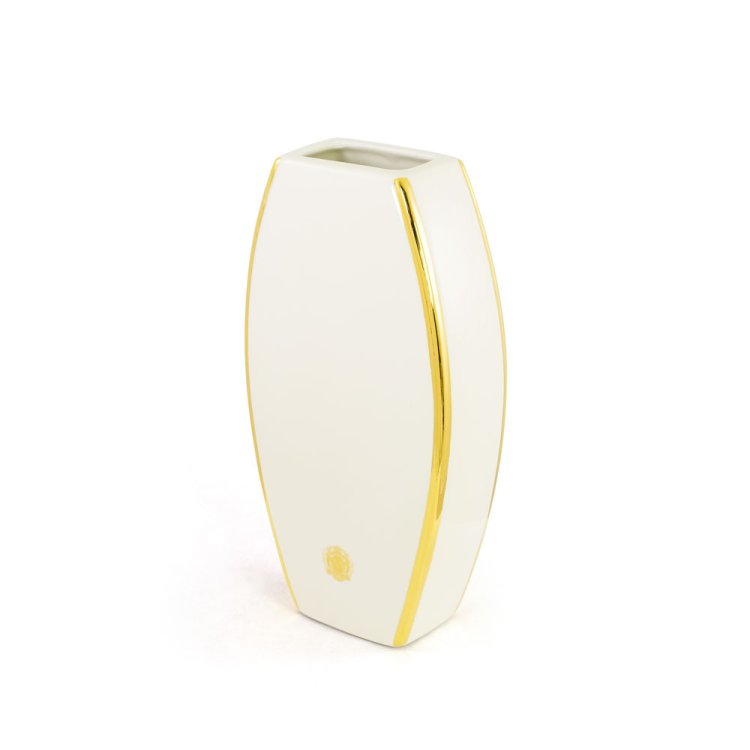 Маленькая Ваза с золотым цветами Swarovski коллекция Emozioni Migliore De Luxe 27562, фотография с обратной стороны