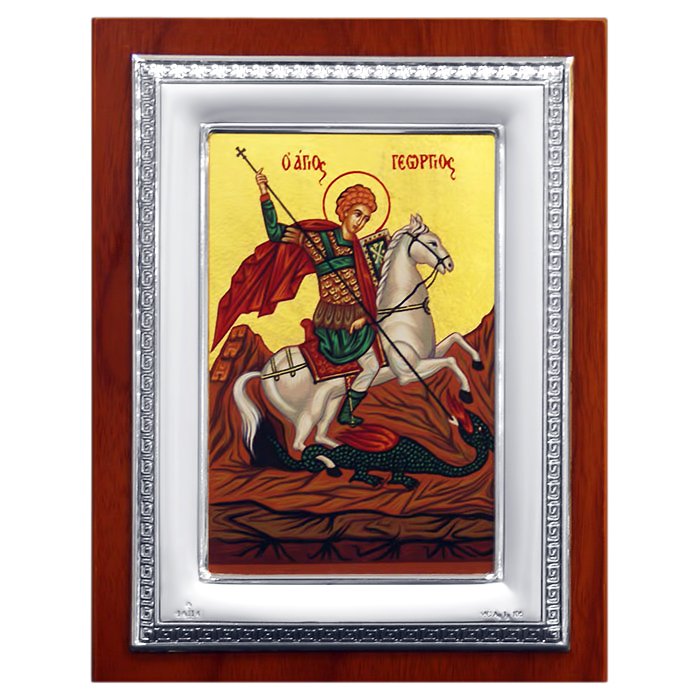 Икона Георгий Победоносец в деревянной рамке Credan SA 324109