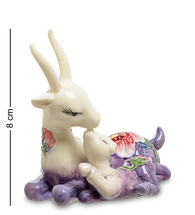 Статуэтка из фарфора Мама Коза с фиолетовыми копытцами Pavone JP-71/12