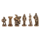 Шахматы на коричневой металлической доске Древняя Спарта Manopoulos MP-S-16-B-28-MBRO, бронзовые фигуры