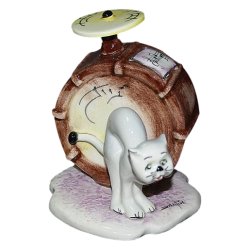 Статуэтка из фарфора Кошка и барабан