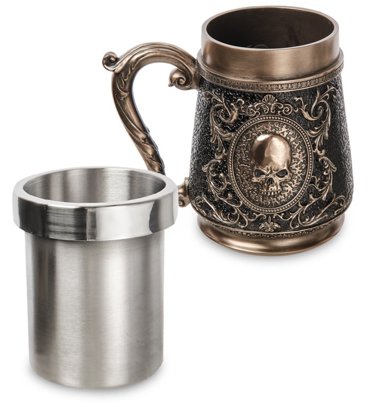 Пивная кружка Череп Veronese WS-1078, фотография в открытом виде