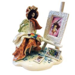 Фарфоровая статуэтка Художница в кресле