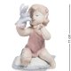 Статуэтка из фарфора Девочка с ручной куклой зайца Pavone JP-42/ 5