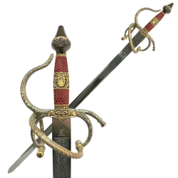 Копия Меча Колада Эль Сида Кампеадора черно-золотой