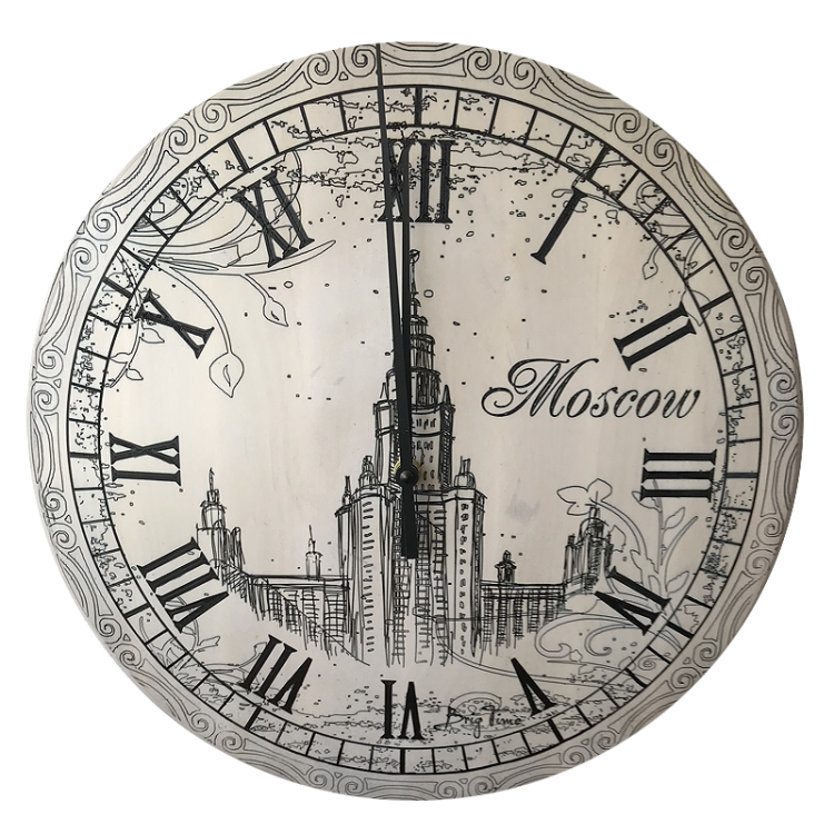 Настенные часы из дерева Москва Бриг Ч-11