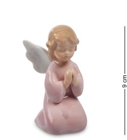 Статуэтка из фарфора Молящейся Ангел девочка в розовом