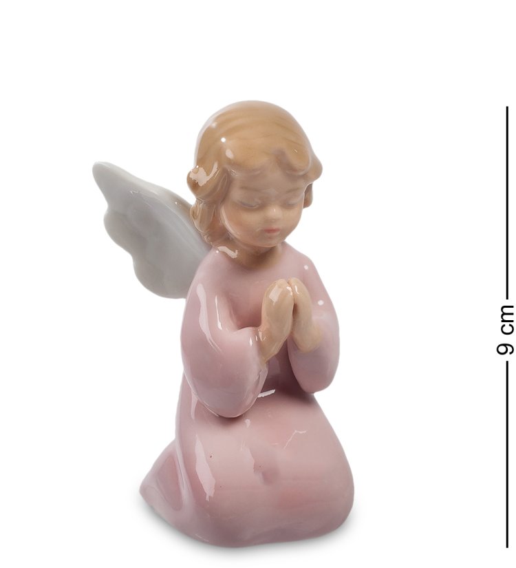 Статуэтка из фарфора Молящейся Ангел девочка в розовом Pavone CMS-11/ 2
