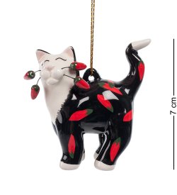 Подвесная фигурка из керамики Кот Чили