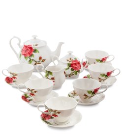 Чайный Сервиз на 6 персон из фарфора Роза Рафаэлло