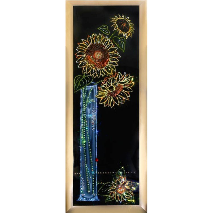 Картина Подсолнухи c кристаллами Swarovski