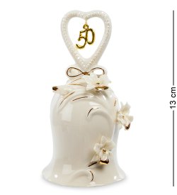 Колокольчик из керамики Золотой юбилей