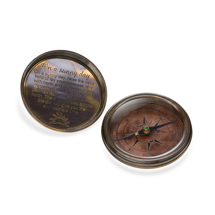 Компас с солнечными часами в коробочке, фотография 4