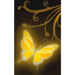 Картина Золото в ночи c кристаллами Swarovski