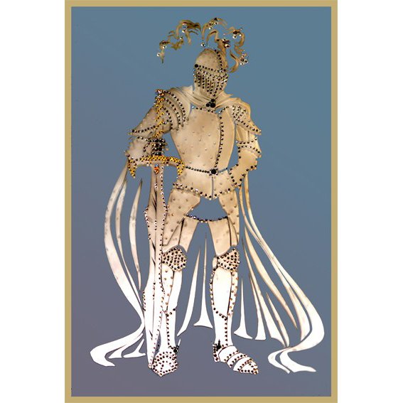 Картина Рыцарь в доспехах c кристаллами Swarovski