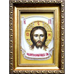 Икона с кристаллами Swarovski - Спас Нерукотворный