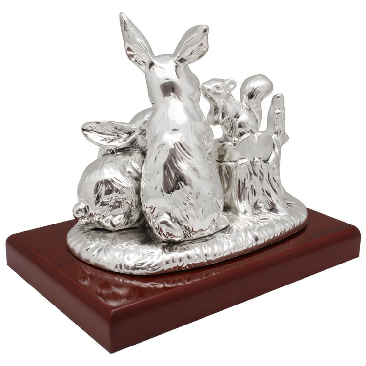 Статуэтка Кролики с белочкой