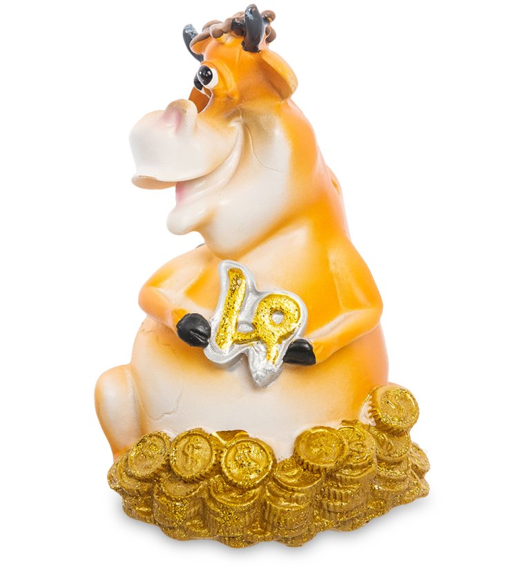 Копилка Бык знак зодиака Козерог символ 2021 года AF-1004/ 1, фотография сбоку