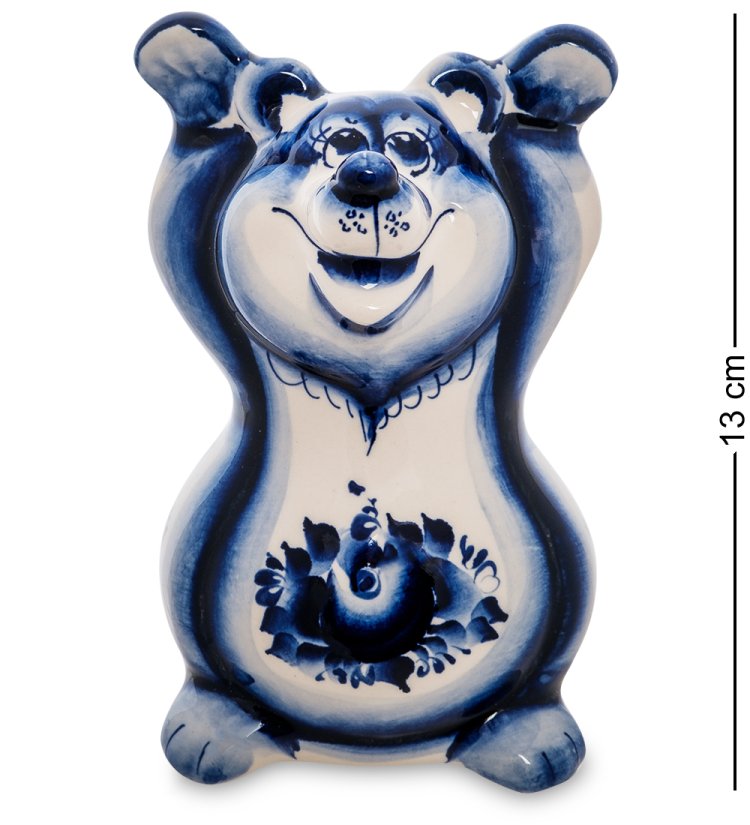 Фигурка Медведь Голубая гжель ГЛ-229 