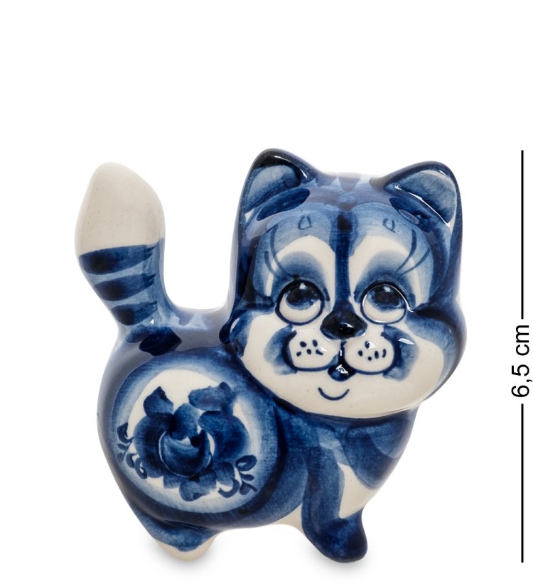 Фигурка Кот Фантик Голубая гжель ГЛ-541