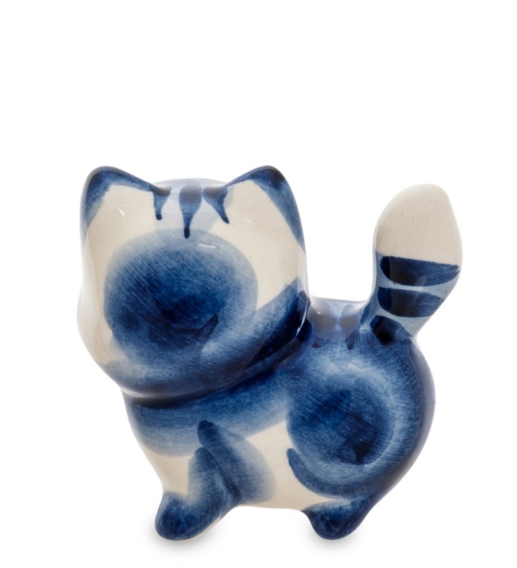 Фигурка Кот Фантик Голубая гжель ГЛ-541, фотография со спины