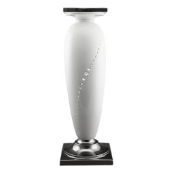 Колонна Diamante, белая c декором, с кристаллами Swarovski