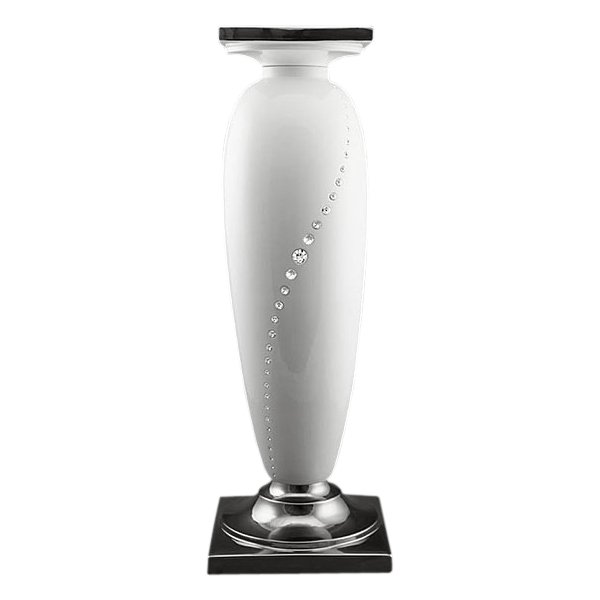 Колонна Diamante, белая c декором, с кристаллами Swarovski