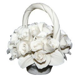 Цветы из фарфора корзина с Розами