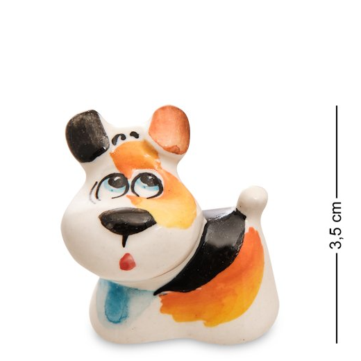 Фигурка Собака Пирожок Цветная гжель ГЛ-749