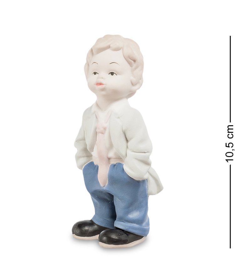 Статуэтка из бисквитного фарфора Деловой Мальчик Pavone JP-48/ 23