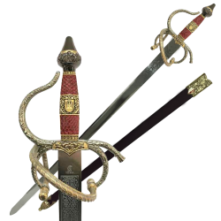 Меч Колада Эль Сида Кампеадора черно-золотой в ножнах