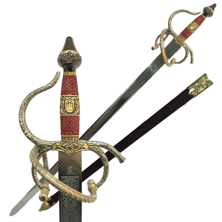 Меч Колада Эль Сида Кампеадора черно-золотой в ножнах Art Gladius AG-4101-V
