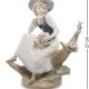 Статуэтка из фарфора Девушка на дереве с корзинкой цветов Pavone CMS-20/17