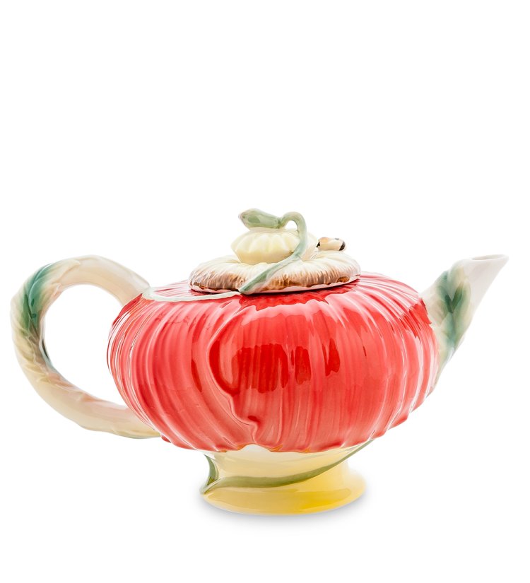 Заварочный чайник из фарфора Маки Pavone FM-07/ 3, фотография сбоку