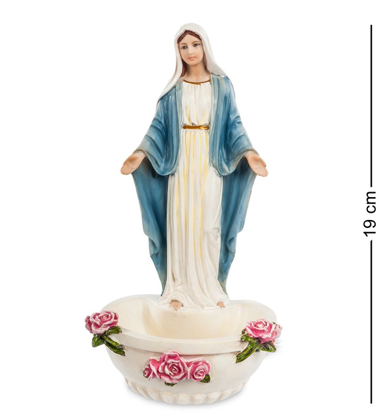 Статуэтка Матерь Божья с белой купелью Veronese WS-517