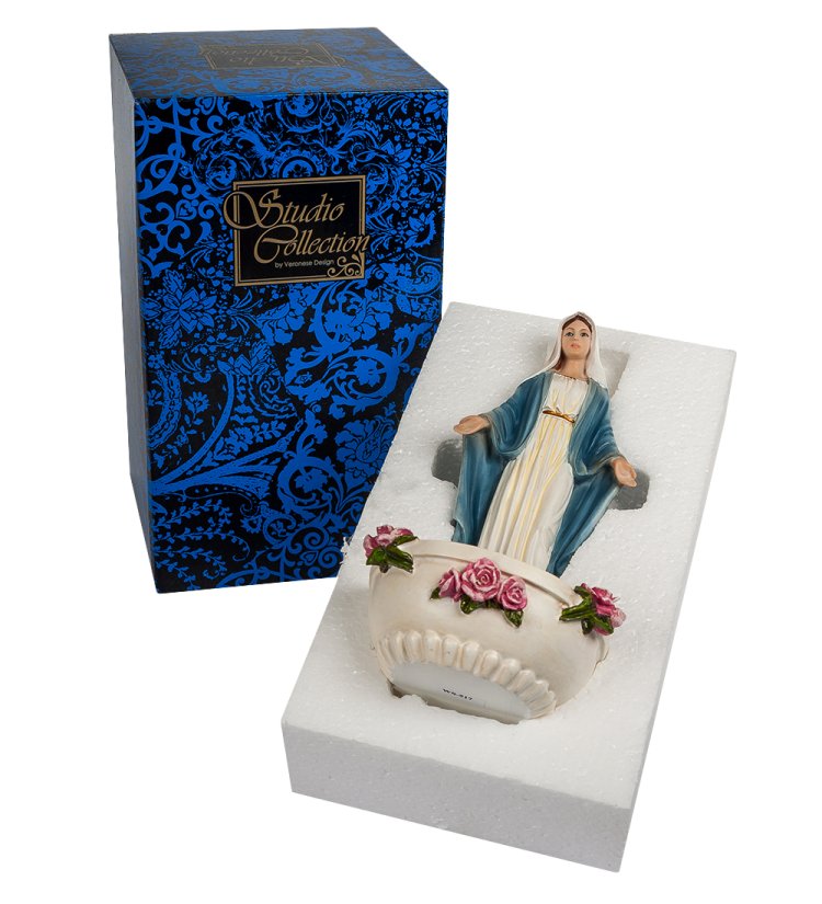 Статуэтка Матерь Божья с белой купелью Veronese WS-517, упаковочный вид