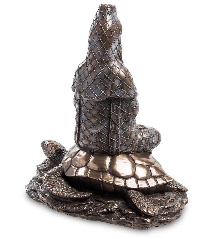 Статуэтка Гуаньинь - богиня милосердия на черепахе Veronese WS-599, оборотная сторона