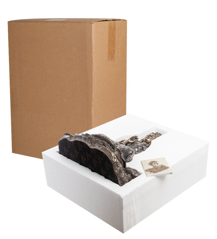 Статуэтка Гуаньинь - богиня милосердия на черепахе Veronese WS-599, упаковочный вид