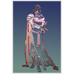 Картина Рыцарь на зеркале c кристаллами Swarovski