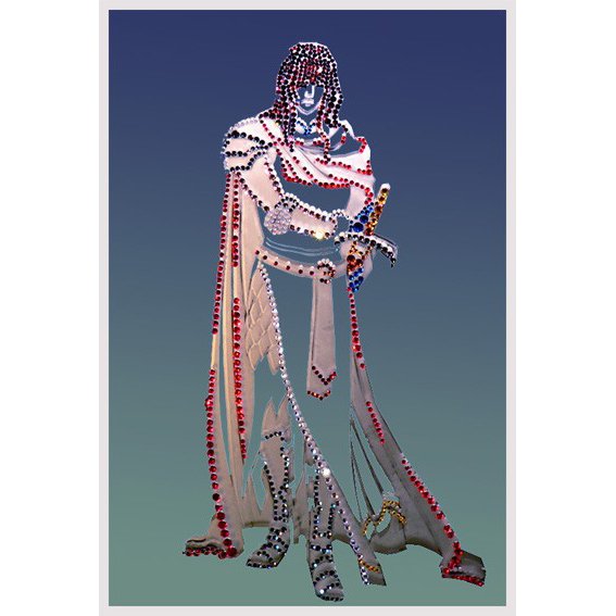 Картина Рыцарь на зеркале c кристаллами Swarovski