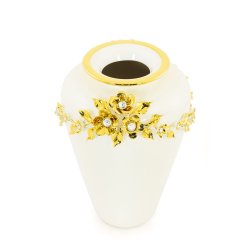 Ваза для цветов с золотым декором Swarovski коллекция Emozioni