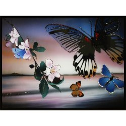 Картина Полет бабочек c кристаллами Swarovski