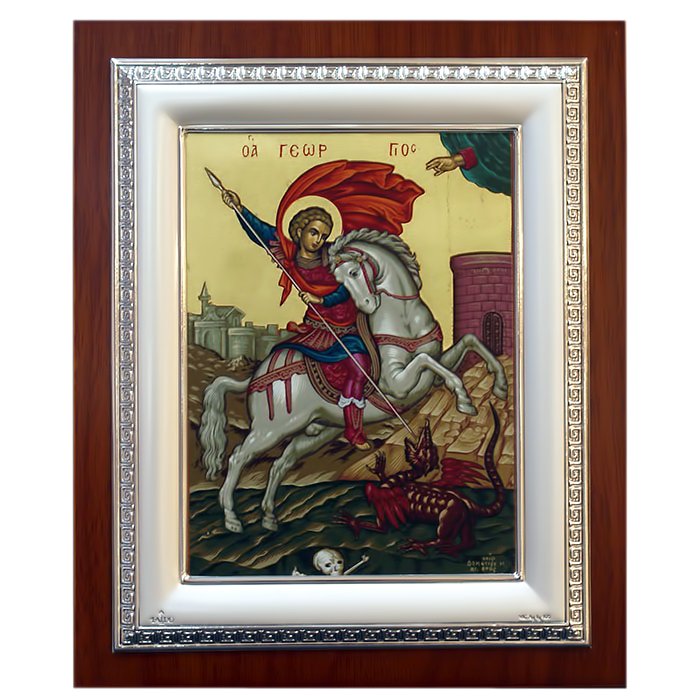 Икона Святой Георгий в деревянной рамке Credan SA 324149