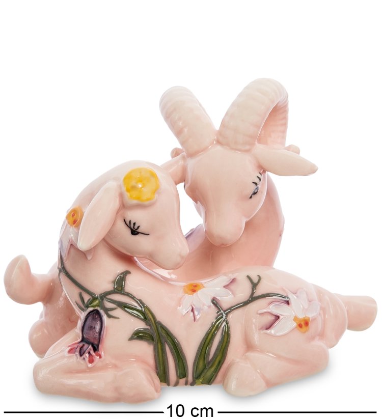 Фигурка из фарфора Влюбленные Барашки Pavone JP-71/16, портретный вид