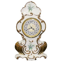 Керамические часы в стиле Барокко Ландыши