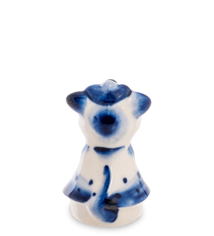 Фигурка Мышь Маруся Голубая гжель ГЛ-544, фотография со спины