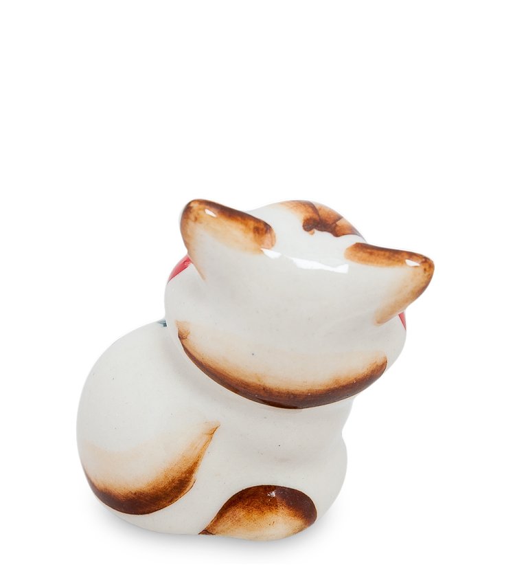 Фигурка Кот Лапик Цветная гжель ГЛ-181, фотография со спины